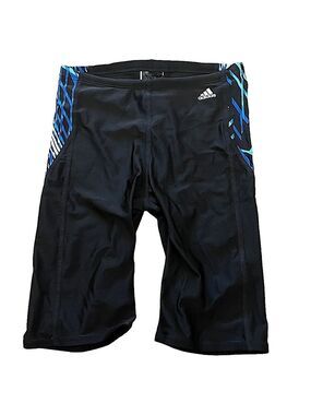 Adidas Men's Black with Blue Trim Infinitex Jammer Swimsuit Sz 30